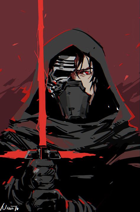 Kylo Ren Art, Star Wars Canvas Art, Kylo Rey, Sith Lords, Ren Star Wars, Star Wars Meme, Star Wars Painting, Knights Of Ren, Arte Nerd