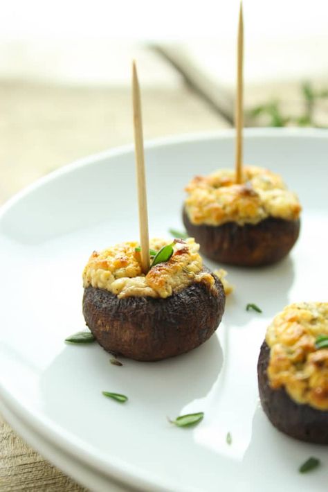 Goat Cheese Stuffed Mushrooms, Appetizers Finger Foods, Herbed Goat Cheese, Cheese Recipes Appetizers, Cheese Stuffed Mushrooms, Bagel Bites, Recipes Appetizers, Cheese Stuffed, Goat Cheese