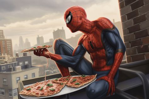 Spiderman Eating Pizza, Spiderman Eating, Prince Vegeta, Marvel Wallpapers, Eating Pizza, Marvel Images, Anime Dragon Ball Goku, Graphic Designing, Dragon Ball Goku