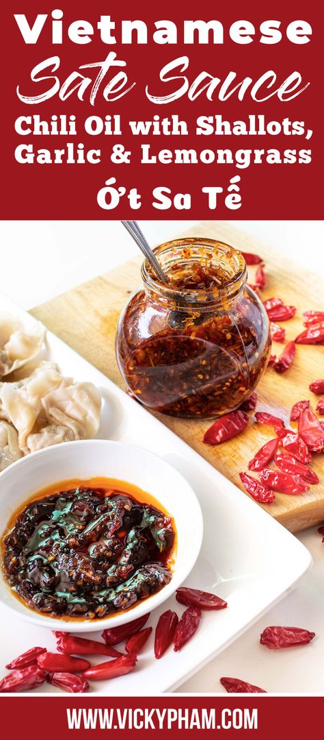 Vietnamese Sate Sauce, Thai Hot Sauce, Vietnamese Condiments, Thai Chilli Sauce, Vietnamese Chili Sauce, Lemongrass Chili Oil, Vietnamese Dipping Sauce, Vietnamese Sauce, Asian Chilli Oil