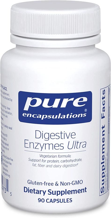 Pure Encapsulations Digestive Enzymes Ultra | Supplement to Aid Proteins, and Carbohydrates for Digestion* | 90 Capsules Digestive Enzymes Supplements, Pure Encapsulations, Natural Colon Cleanse, Lactobacillus Acidophilus, Alpha Lipoic Acid, Lean Body, Digestive Enzymes, Vitamin B12, Immune Health