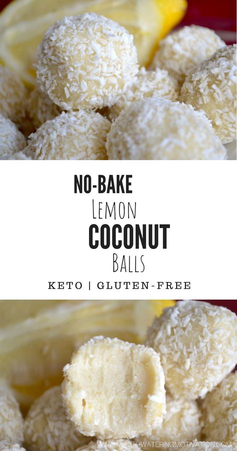 Lemon Coconut Balls, Dolce Poche Calorie, Fat Bomb Recipes, No Bake Lemon, Coconut Balls, Desserts Keto, Postre Keto, Fat Bomb, Fat Bomb Recipe