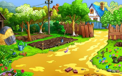 Cartoon Background Greatest Wallpapers, Farm Cartoon, Cartoon Garden, Cartoons Hd, Wallpaper Seni, 2k Wallpaper, Free Desktop Wallpaper, Free Backgrounds, Fresh Perspective