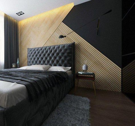 Small Bedroom Ideas - All the bedroom design ideas you'll ever need. Find your style and create your dream bedroom scheme no matter what your spending plan, style or area size. #modernhomes#modernbedroom#nicebedroom#bedroomdesignideas#bedroomfurniture #bedroomsideas Man Bedroom, Wooden Wall Design, Wood Wall Design, Bedroom Wall Designs, Mens Bedroom, Dekorasi Kamar Tidur, Bedroom Bed Design, Modern Bedroom Design, Luxurious Bedrooms