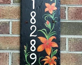 Painted mailbox | Etsy Painted Slate Ideas, Cardinals Painting, Slate Ideas, Mailbox Designs, Slate Painting, Painted Bricks, Painted Mailboxes, Spring Lake Nj, Cardinal Painting