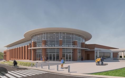 Wellness Center Design Architecture, Wellness Center Plan, Modern Buildings Architecture, Health Center Plan, Health Center Design, Wellness Center Design Interiors, Wellness Center Architecture, Wellness Centre Architecture, Wellness Center Architecture Concept