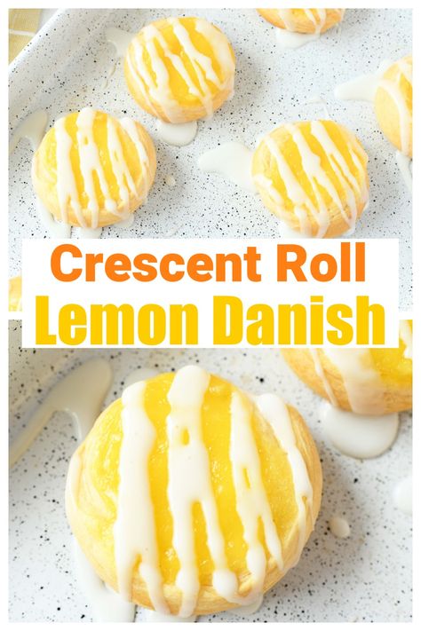 Lemon Curd Crescent Danish Recipe Lemon Danish Recipe, Recipes Using Lemon Curd, Crescent Danish, Lemon Danish, Lemon Curd Uses, Lemon Curd Dessert, Easy Pastry, Recipe Using Lemons, Easy Pastry Recipes