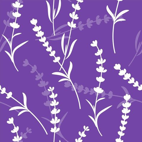 Vector lavender silhouette vector seamle... | Premium Vector #Freepik #vector #lavender-illustration #lavender-flower #lavender #seamless-flower Lavender Graphic Design, Lavender Silhouette, Lavender Illustration, Flower Lavender, Lavender Flower, Seamless Pattern, Premium Vector, Cricut Design, Seamless Patterns