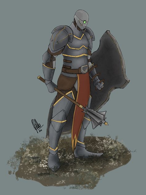 Warforged Cleric, Forge Cleric, Warforged Dnd, Dnd Cleric, Pathfinder Character, Dnd Races, Character And Setting, Knight Art, Fantasy Races