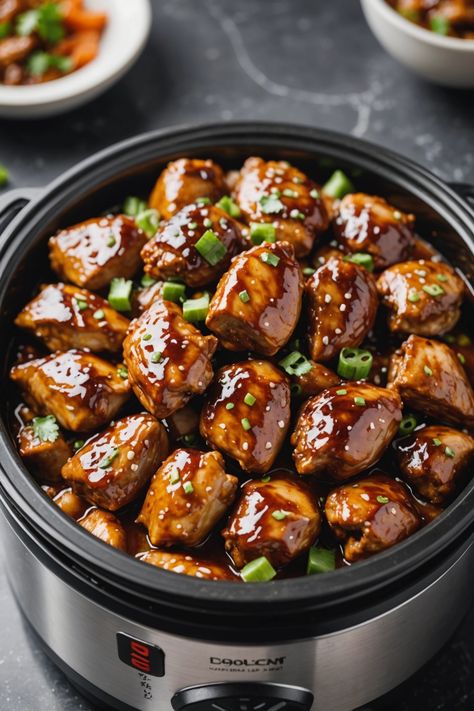 A photo of a  Teriyaki Chicken a crockpot chinese recipes Chinese Teriyaki Chicken Recipes, Crockpot Chicken Teriyaki Recipes, Chicken Teriyaki Slow Cooker, Crockpot Chinese, Recipes For Crockpot, Crockpot Teriyaki Chicken, Crock Pot Teriyaki Chicken, Teriyaki Chicken Recipe, Teriyaki Chicken Crock Pot