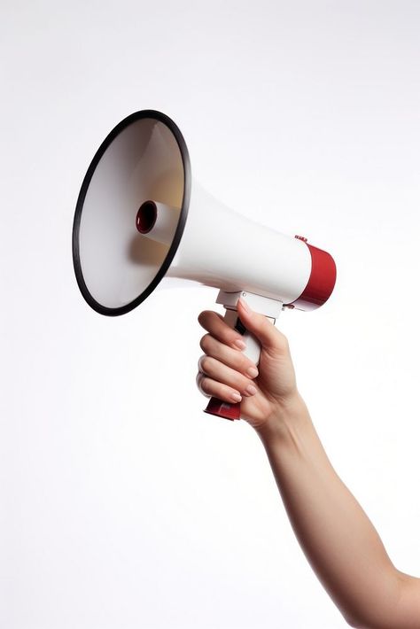 Megaphone holding hand white background. AI generated Image by rawpixel. | premium image by rawpixel.com / Tung Mega Phone, Watercolor Scenes, Robot Hand, Superflat, Web Design Tools, Fear Of Flying, Creative Graphics, Unique Branding, Design Theory