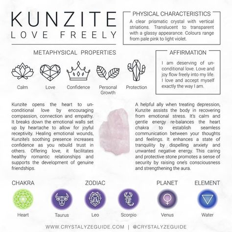 Lavender Quartz Meaning, Pink Kunzite Meaning, Kunzite Crystal Meaning, Crystal Therapy Healing, Conditional Love, Amethyst And Rose Quartz, Kunzite Crystal, Lavender Quartz, Crystal Power