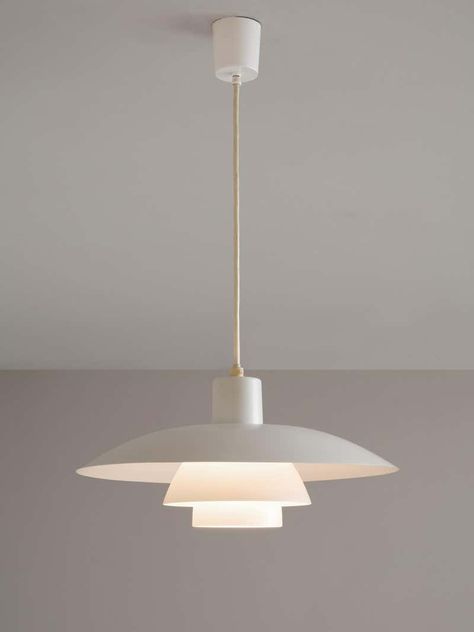 For Sale on 1stDibs - Poul Henningsen for Louis Poulsen, pair of pendants model PH4/3, in metal, Denmark 1950s. Pair of iconic PH chandeliers designed by Poul Henningsen. Consisting Poulsen Lamp, Louis Poulsen Lamp, Vintage Chandeliers, Mid Century Pendant, Poul Henningsen, Antique Modern, Contemporary Lamps, Louis Poulsen, Chandelier Design