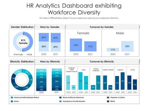 HR Analytics Dashboard Exhibiting Workforce Diversity People Analytics Dashboard, Hr Analytics Dashboard, Hr Dashboard, Hr Analytics, Analytics Dashboard, Power Bi, Talent Acquisition, Care Skin, Business Intelligence