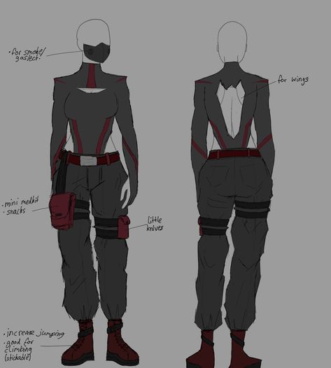 Mha Hero Costumes Ideas Oc, Villan Clothes Design, Hero Costume Aesthetic, Mha Villain Outfit Ideas, Theif Outfit Design, Mha Oc Ideas Male, Rwby Oc Outfit, Comic Book Outfit Ideas, Anti Hero Outfit Ideas