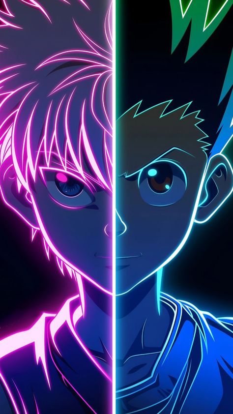 【KILLUA & GON】 ⁀➷ Wallpaper ✪ Killua Gon Wallpaper, Hanterxhanter Wallpaper, Gon Wallpaper, Album Artwork Cover Art, Anime Magi, Anime Show, Disney Princess Fan Art, Recent Anime, Crazy Wallpaper