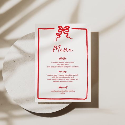 Christmas Menu Card Design, Festive Menu Design, Christmas Dinner Menu Card, Christmas Menu Card, Christmas Menu Design, Christmas Menu Template, Menu Christmas, Christmas Promo, Menu Card Design