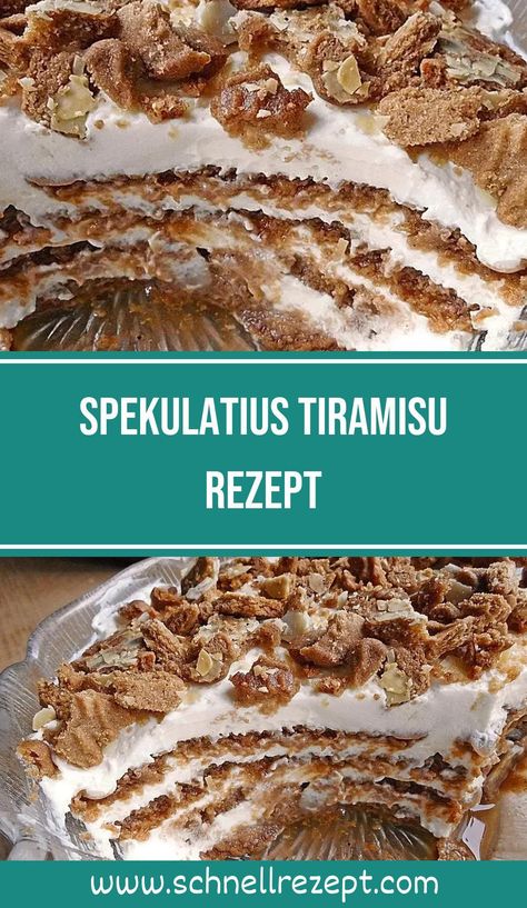 Spekulatius Tiramisu Rezept - Ein köstliches Dessert für die Weihnachtszeit! Verwöhnen Sie sich und Ihre Lieben mit diesem himmlischen Tiramisu, das mit knusprigen Spekulatiuskeksen und einer cremigen Mascarponecreme zubereitet wird. Perfekt für gemütliche Abende und festliche Anlässe! Probieren Sie es aus und lassen Sie sich von diesem weihnachtlichen Genuss verzaubern. Dessert Mascarpone, Mascarpone Dessert, Mascarpone Creme, Tiramisu Dessert, Winter Desserts, Köstliche Desserts, Eat Dessert First, Cupcake Muffins, Eat Dessert