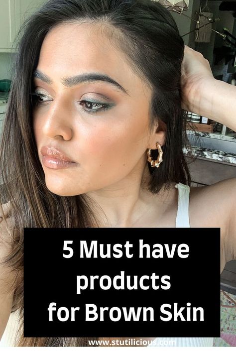 Foundation For Indian Skin Tone, Autumn Undertone, Makeup Must Haves For Beginners, Brown Skin Makeup Indian Natural, Brown Skin Makeup Indian, Eye Makeup Dark Skin, Indian Girl Makeup, Makeup Under Eye, Eye Makeup Dark