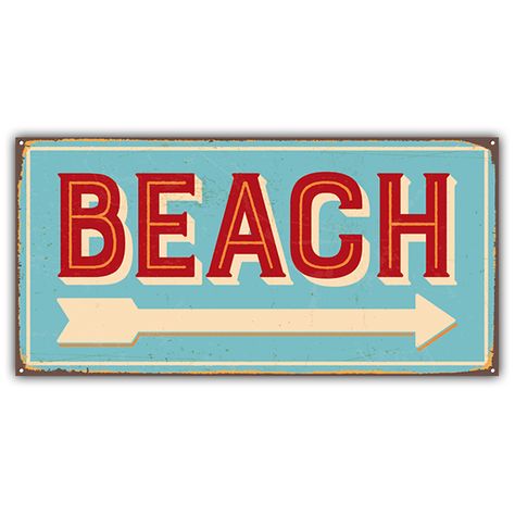 Beach sign retro sticker | MuralDecal.com Happy Monday Quotes, Surf Stickers, Filmy Vintage, Beach Sign, Vintage Stickers, Iphone Case Stickers, Summer Scrapbook, Skateboard Stickers, Picture Collage Wall