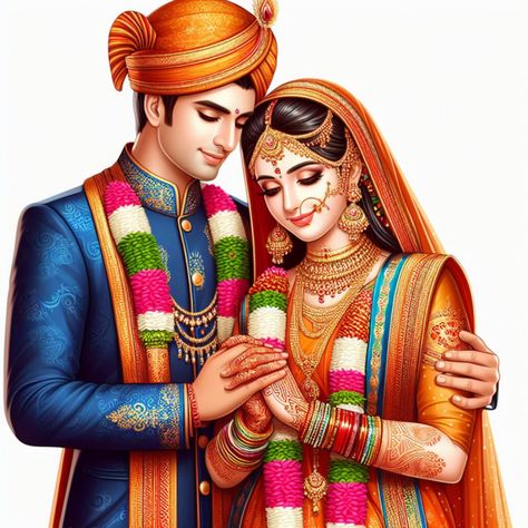 Groom Cartoon, Hindu Marriage, Wedding Cards Images, Caricature Wedding Invitations, Bride And Groom Cartoon, Wedding Couple Cartoon, Bride Clipart, Wedding Png, Welcome Images