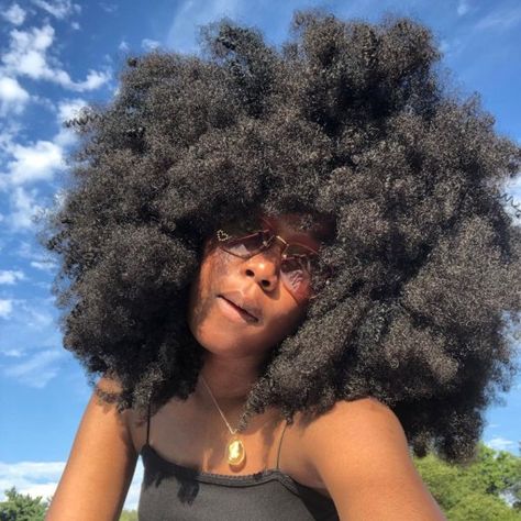 Afro Inspo from Small to Huge | Un-ruly Huge Afro Hair, Large 4c Afro, Black Women Afro Aesthetic, Fluffy Afro Hair, Afro Astethic, Outfits With Afro Hair, Black Women With Afros, Afros Black Women, Natural Hair Afro Styles