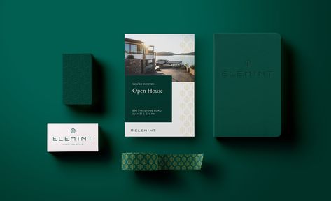 Elemint | Luxury Real Estate Branding Identity on Behance Luxury Real Estate Branding, Luxury Real Estate Brochure, Luxury Real Estate Logo, Real Estate Fun, Luxury Brochure, Real Estate Education, Real Estate Ads, Real Estates Design, Real Estate Logo Design