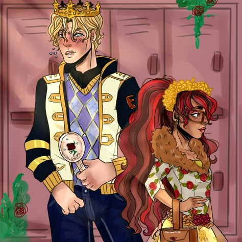 Daring X Rosebella, Ever After High Rosabella X Daring, Daring Charming Fan Art, Daring Charming And Rosabella Beauty, Ever After High Ship Fanart, Daring And Rosabella Eah, Dappling Fanart, Ever After High Couples, Ever After High Fanart Ships