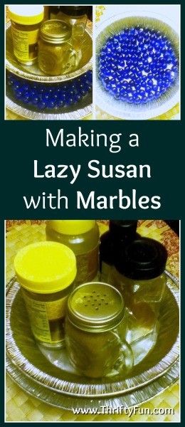 This is a guide about DIY lazy susan with marbles. This easy to make lazy susan has all the function of a store bought one, at a fraction of the cost. Diy Lazy Susan Turntable Dollar Store, Diy Lazy Susan Turntable, Diy Lazy Susan, Lazy Susan Turntable, Dollar Tree Hacks, Household Tips, Lazy Susan, Recycled Crafts, Diy Cleaning Products