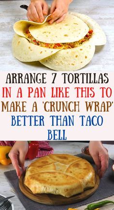 Crunch Wrap Supreme Recipe, Protein Vegetables, Foods From Around The World, Crunch Wrap, Fast Foods, Tortilla Wraps, Batch Cooking, Taco Bell, Love Eat