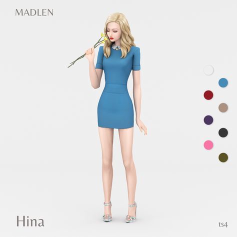 Hina Outfit | Madlen on Patreon Sims 5, Sims 4 Game Mods, Sims 4 Cc Folder, Sims 4 Dresses, Body Outfit, Sims 4 Mm, Outfit Cute, Female Shorts, Sims 4 Collections