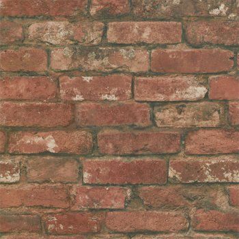 Rustic wallpaper by ilovewallpaper Red Brick Wallpaper Bedroom, Brick Design Wallpaper, Brick Wallpaper Bedroom, Red Brick Wallpaper, Brick Effect Wallpaper, Rustic Brick, Red Brick Wall, Brick Interior, Vintage Industrial Design