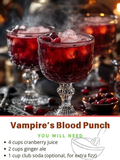 Blood Punch, Whiskey Wednesday, Ginger Ale Recipe, Red Punch, Halloween Punch Recipes, Halloween Punch, Club Soda, Witches Brew, Punch Recipes