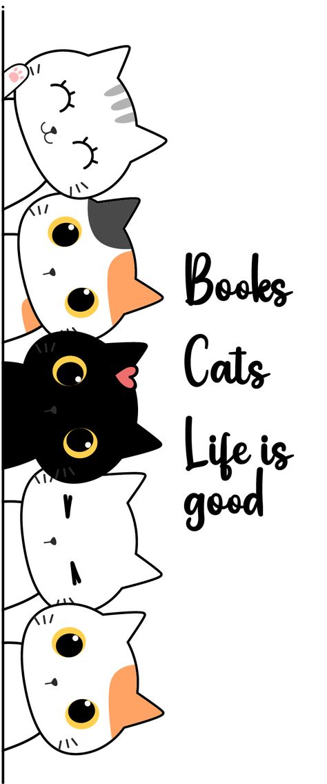 Bookmark Cat Design, Book Marks Coloring, Bookmarks Template Printable, Cat Book Marks, Cat Bookmarks Diy, Cat Bookmarks Printable, Cute Bookmarks Printable, Kitty Bookmarks, Cute Cat Bookmarks