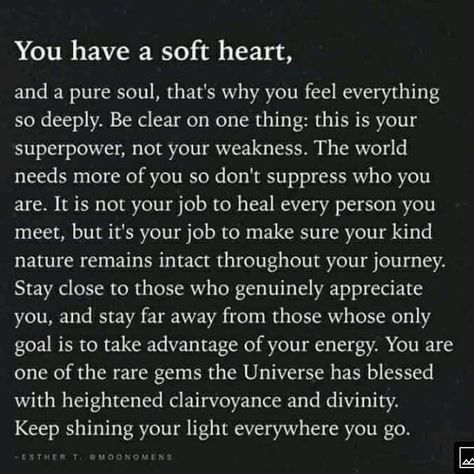 Feel Everything, Soft Heart, Healing Quotes, Infj, Note To Self, Pretty Words, Thoughts Quotes, Meaningful Quotes, The Words