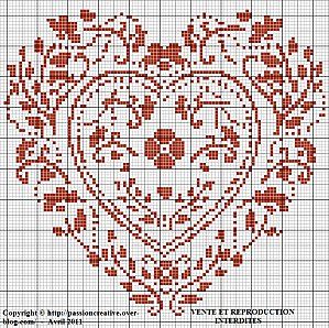 free chart heart Cross Stitch Freebies, Hearts And Flowers, Cross Stitch Love, Cross Stitch Heart, Needlework Patterns, Cross Stitch Samplers, Cross Stitch Patterns Free, Free Cross Stitch, A Cross