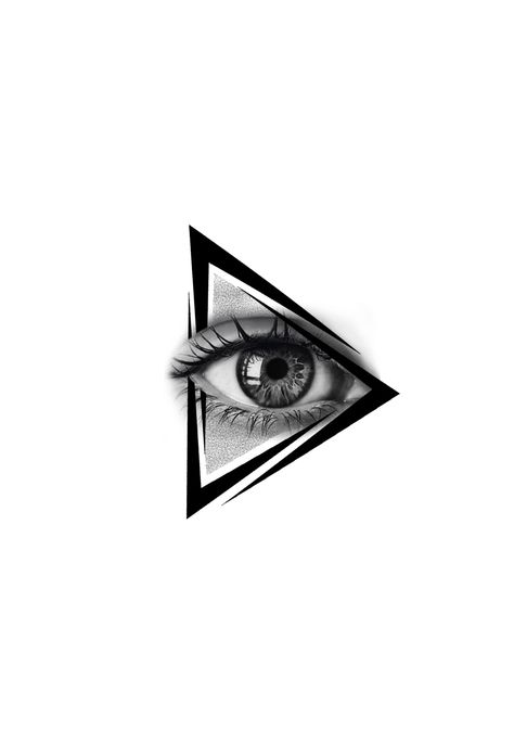 Triangle Eye Tattoo, Triangle Eye, Realistic Tattoo Sleeve, Mini Tattoo, Realistic Tattoo, Eye Tattoo, Tattoo Sleeve, Mini Tattoos, Tattoo Drawings