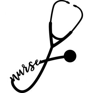 Silhouette Design Store - 250951 Nurse Decals, Nurse Tattoo, Nurse Stethoscope, Nurse Art, Nurse Design, Nursing Notes, Silhouette Cameo Projects, Cameo Projects, Silhouette Design Store