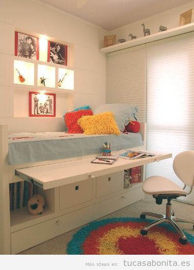 Diy Space Saving, Space Saving Desk, Diy Space, Small Room Design, Bed Desk, Space Saving Furniture, Teen Bedroom, Dream Rooms, Design Case