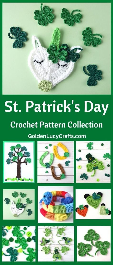 Free Christmas Patterns, Shamrock Crochet, Crochet Shamrock, Crochet Bow Pattern, Crochet Flamingo, Shamrock Pattern, Crochet Thread Size 10, Confection Au Crochet, Crochet Bows