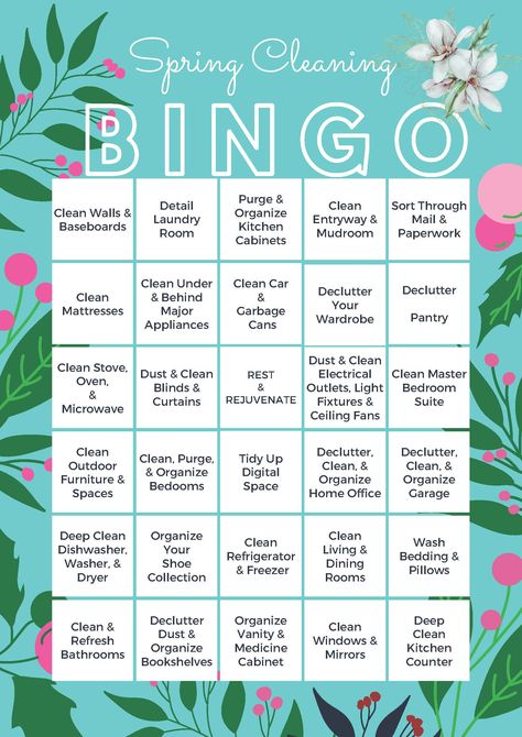 Embark on a refreshing 31-day journey to rejuvenate your home with our Spring Cleaning Bingo Card! This engaging and fun-filled challenge is designed to inspire and motivate you to declutter, organize, and cleanse your living space, one day at a time. Each square on the bingo card represents a specific cleaning task or activity.  As you progress through the month, check off each completed task, aiming to fill rows, columns, or even the entire board. Cleaning Bingo, Virtual Journal, Clean Stove, Bingo Card, Cleaning Dust, Cleaning Walls, One Day At A Time, Bingo Cards, Tidy Up