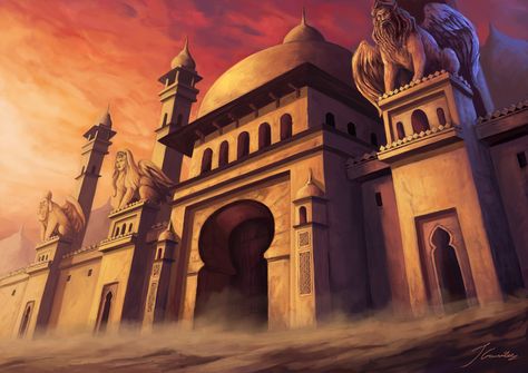 ArtStation - Persian Palace, Javier González Persian Palace, Sea Storm, Captain America Wallpaper, Building Sketch, Minecraft City, Ancient Persian, Boston Terrier Love, Fantasy City, Fantasy Novel