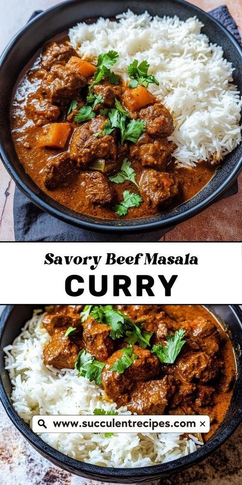 This Authentic Indian Beef Masala Curry Recipe brings the taste of India to your kitchen, featuring tender beef simmered in a robust, spiced tomato sauce for a deeply satisfying meal. Beef Curry Indian, Beef Masala, Indian Beef Recipes, Indian Sauces, Beef Curry Recipe, Fakeaway Recipes, Curry Recipes Easy, Indian Recipes Authentic, Easy Indian Recipes