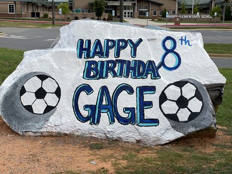 Spirit Rock Birthday Ideas, Boulder Painting Ideas, School Spirit Rock Painting Birthday, School Rock Painting Ideas Birthday, Spirit Rock Painting Ideas School, Painting Ideas Birthday, Spirit Rock Painting Ideas, Boulder Painting, Birthday Rocks