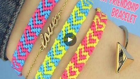 Friendship Bracelet Tutorial, Diy Heart, Friendship Bracelets Tutorial, Bracelets Diy, Friendship Bracelets Diy, Bracelet Tutorial, Super Simple, Friendship Bracelet, Diy Bracelets