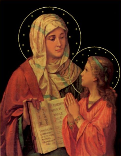 by-grace-of-god: St. Anne and St. Joachim -... - The Light of Faith Virgin Mary Picture, Saint Joachim, Blessed Mother Statue, Saint Anne, Lady Madonna, Vintage Holy Cards, Saint Ann, Ancient Paintings, Mama Mary