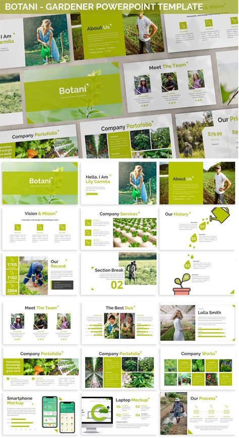 Organic Food Shop, Best Presentation Templates, Nature Presentation, Plan Presentation, Business Plan Presentation, Point Design, Garden Services, Powerpoint Presentation Design, Presentation Design Template