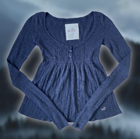 Babydoll Long Sleeve Top, Babydoll Sweater Outfit, Hollister Babydoll Sweater, Hollister Babydoll Top, Bella Swan Outfit, Bella Swan Twilight, Hollister Clothes, Babydoll Tops, Hollister Long Sleeve