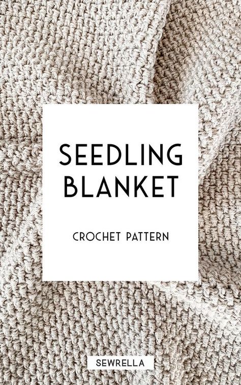 Crochet Seed Stitch Baby Blanket Pattern, Crochet Throw Blanket Pattern Free Easy Crochet, How To Finish Off A Crochet Blanket, Seedling Stitch Crochet, Free Crochet Throw Patterns Easy Crochet, Seedling Crochet Stitch, Crochet Seed Stitch Pattern, Simple Crochet Throw Blanket Pattern, Crochet Blanket Medium Weight Yarn