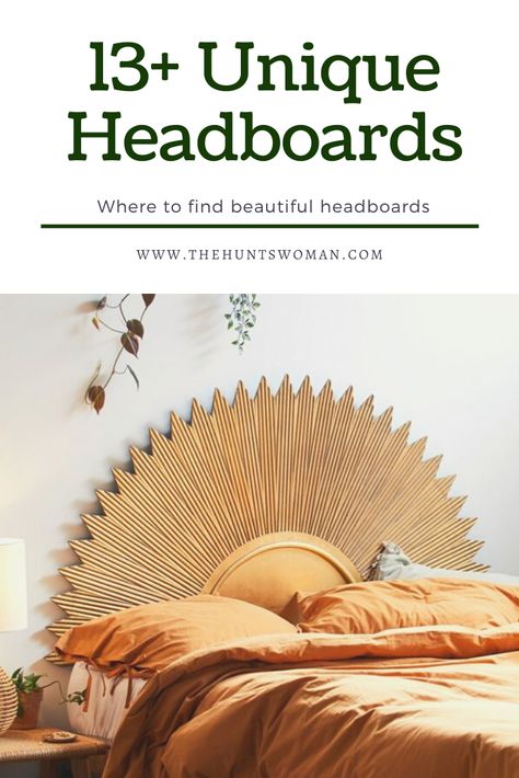 Headboard Ideas Diy, Bedroom Headboard Ideas, Gold Headboard, Unique Bed Frames, Bohemian Headboard, Cool Headboards, Headboard Alternative, Headboard Inspiration, Creative Headboard